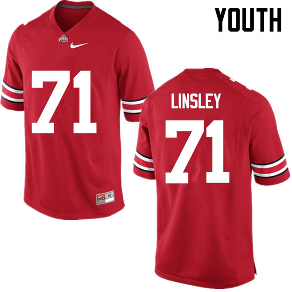 Youth Ohio State Buckeyes #71 Corey Linsley Red Game College Stitched Football Jersey 23UB042QW